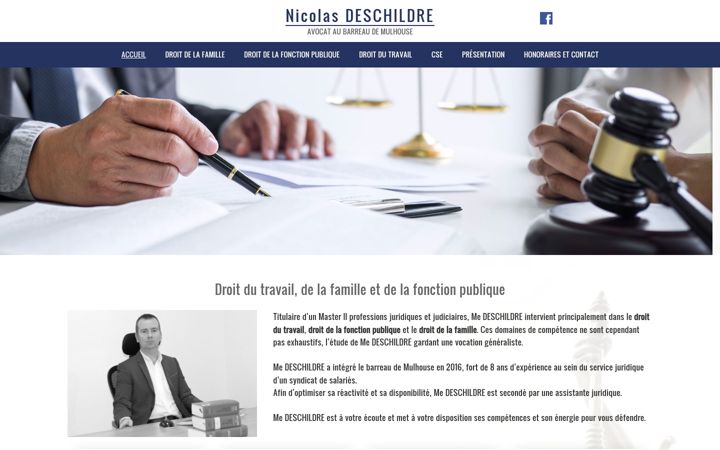 Screenshot of deschildre-avocat.fr
