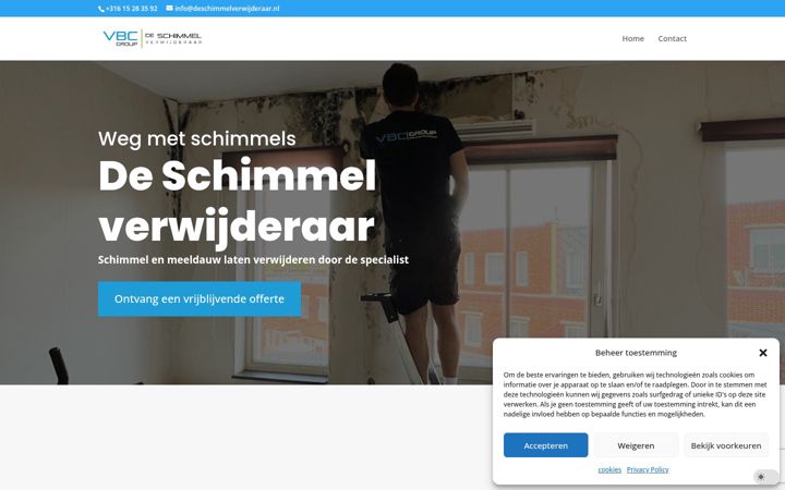 Screenshot von deschimmelverwijderaar.nl