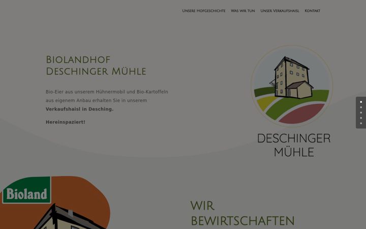 Screenshot of deschinger-muehle.de