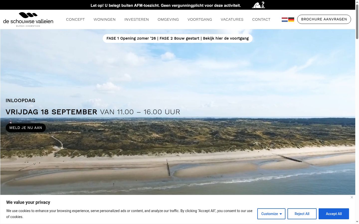 Screenshot tal-banner tal-kunsens muri qabel kwalunkwe interazzjoni