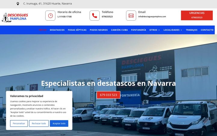 Screenshot of descieguespamplona.com