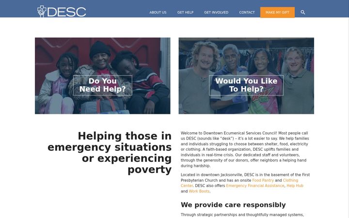 Screenshot of descjax.org