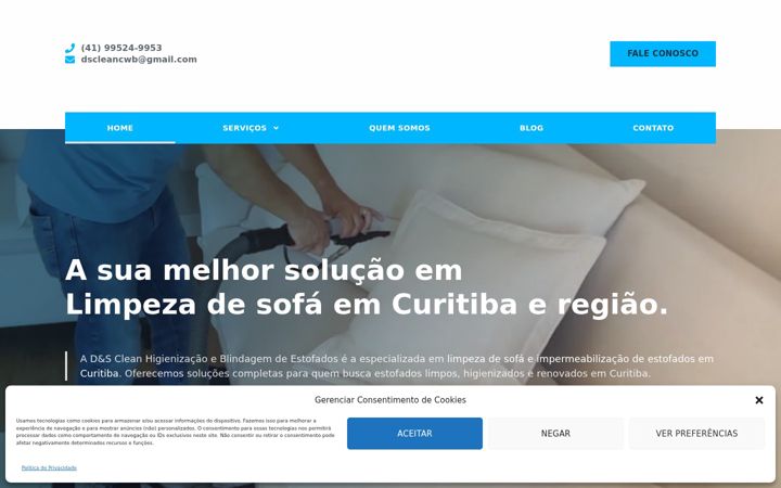 Captura de pantalla de descleancuritiba.com.br