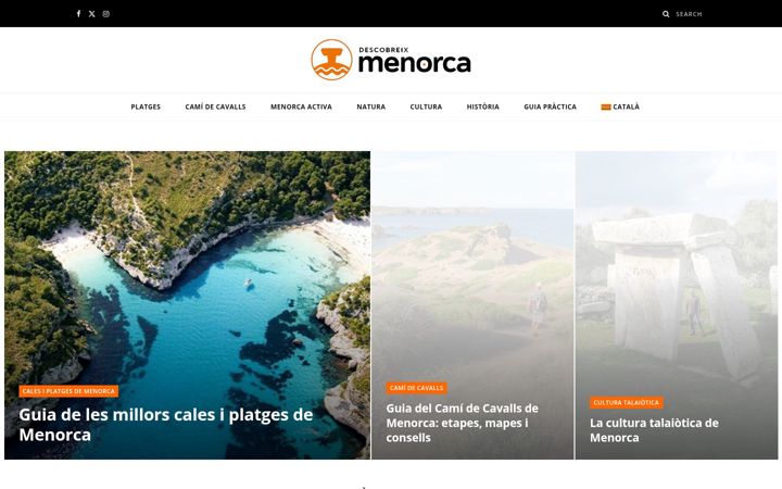 Screenshot of descobreixmenorca.com