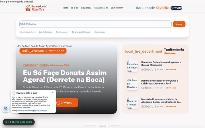 Captura de pantalla de descomplicandoreceitas.com.br