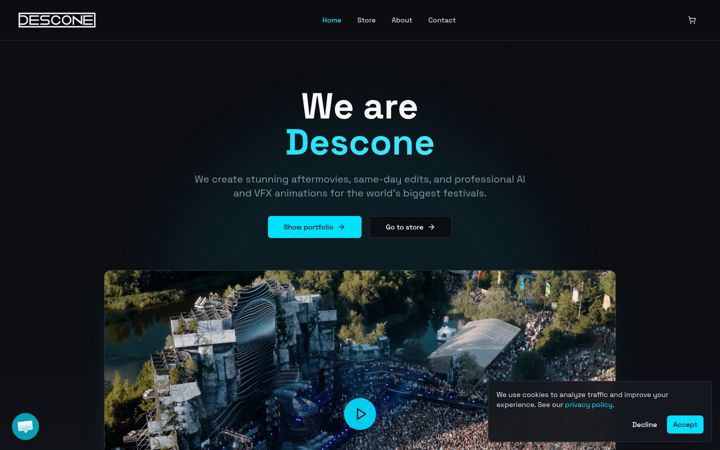 Screenshot of descone.nl