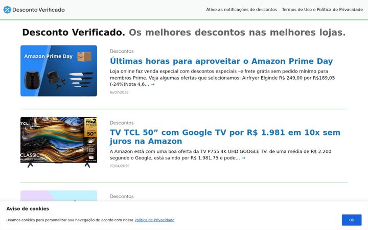 Posnetek zaslona descontoverificado.com.br
