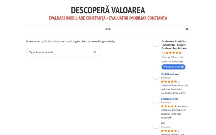 Ekrānuzņēmums no descopera-valoarea.ro