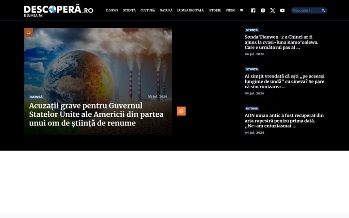 Screenshot of descopera.ro