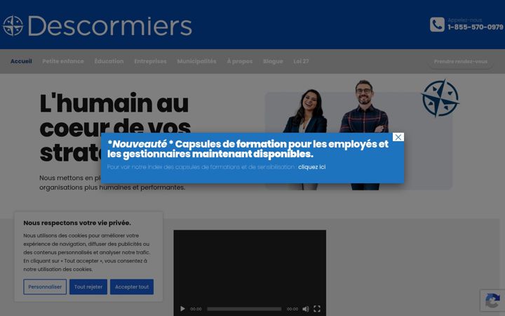 Screenshot of descormiers.com