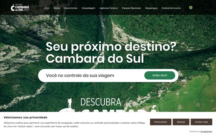 Posnetek zaslona descubracambaradosul.com.br