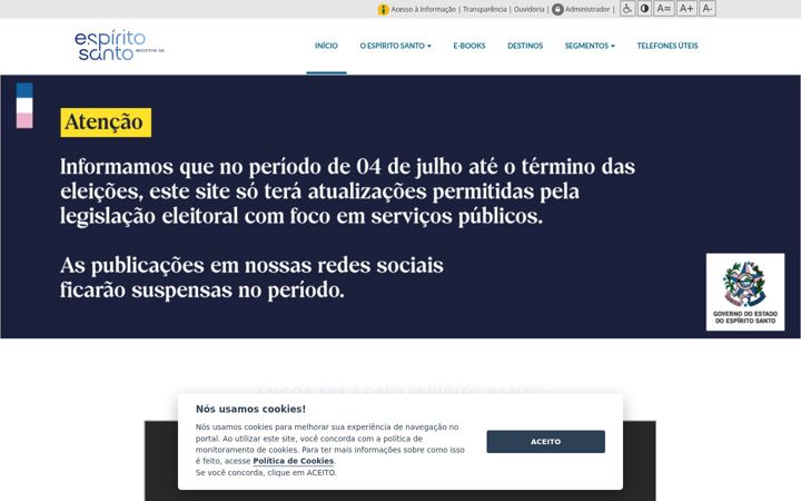 Posnetek zaslona descubraoespiritosanto.es.gov.br