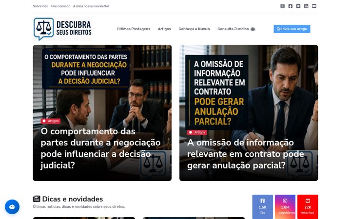 Posnetek zaslona descubraseusdireitos.com.br