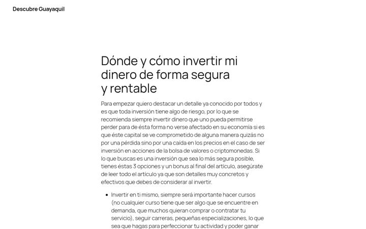 Screenshot of descubreguayaquil.com