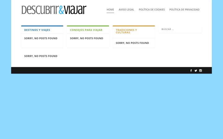 Screenshot of descubriryviajar.com