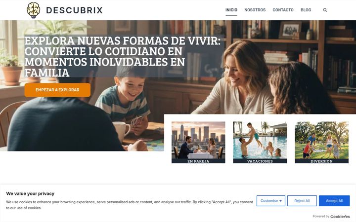 Screenshot of descubrix.com