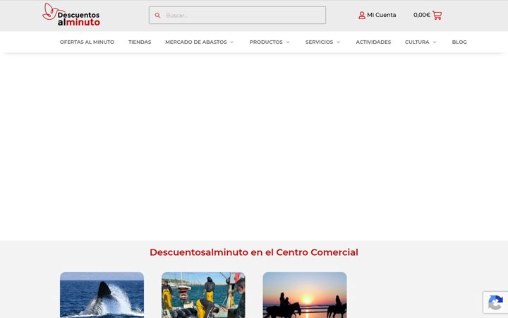 Screenshot of descuentosalminuto.com