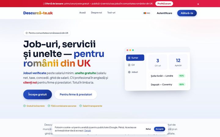 Screenshot of descurca-te.uk