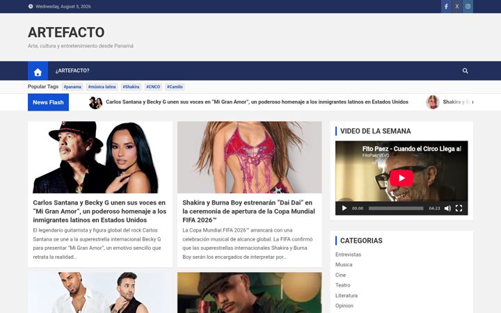 Screenshot of desdeelartefacto.com