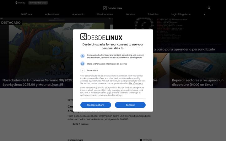 Screenshot of desdelinux.net