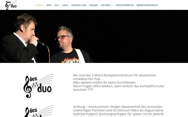 Screenshot von desduo.de