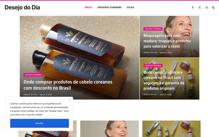 Posnetek zaslona desejododia.com.br