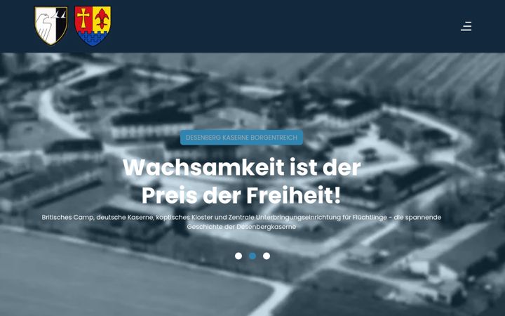 Screenshot von desenbergkaserne.de