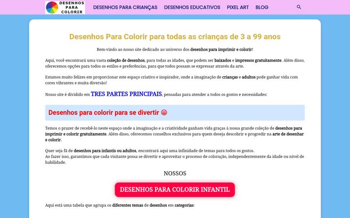 Captură de ecran a desenhos-para-colorir.pt