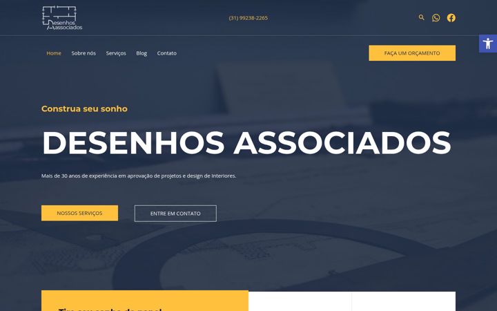 Captura de pantalla de desenhosassociados.com.br