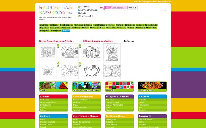 Screenshot of desenhosparacolorir24.com