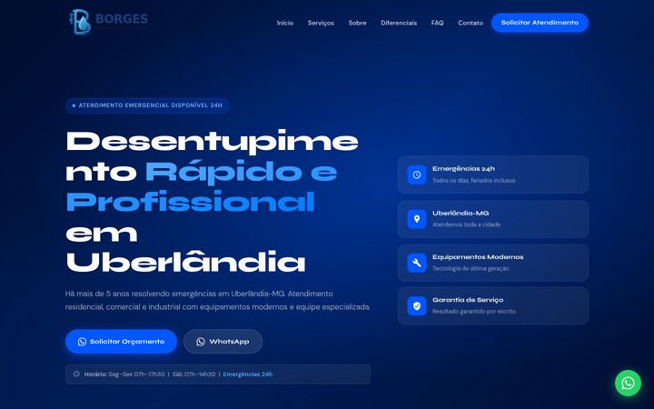 Captura de pantalla de desentupidoraborges.com.br
