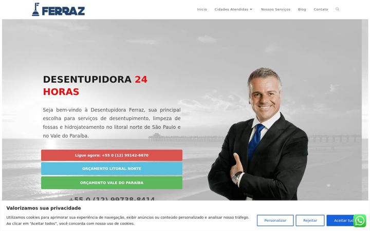 Captura de ecrã de desentupidoraferraz.com.br