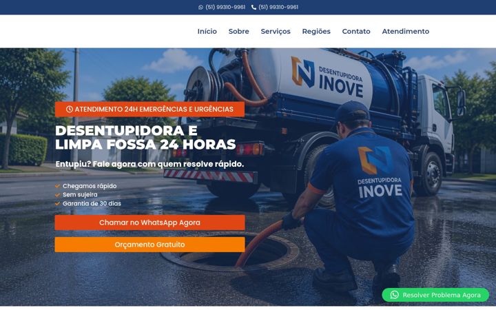 Captura de ecrã de desentupidorainove.com.br