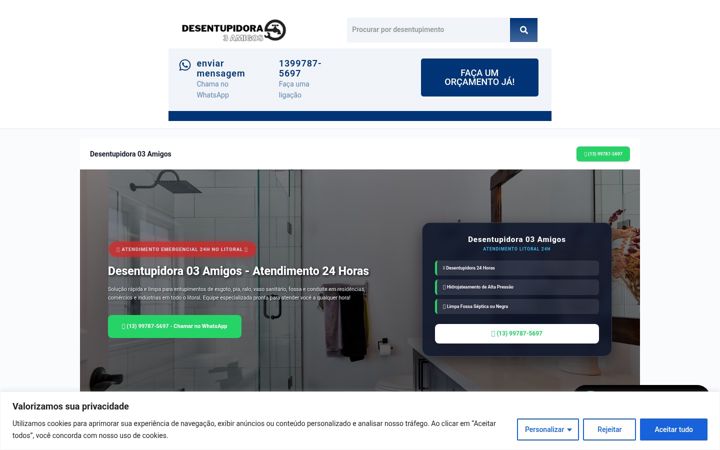 Captura de ecrã de desentupidoramdpf.com.br