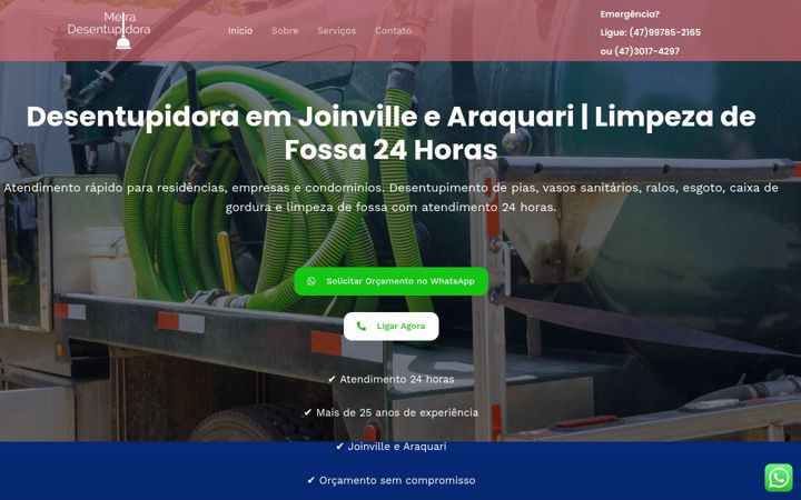 Screenshot of desentupidorameira.com