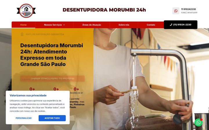 Captura de ecrã de desentupidoramorumbi24h.com.br