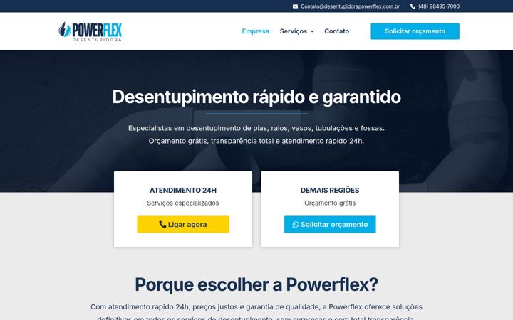 Captura de ecrã de desentupidorapowerflex.com.br