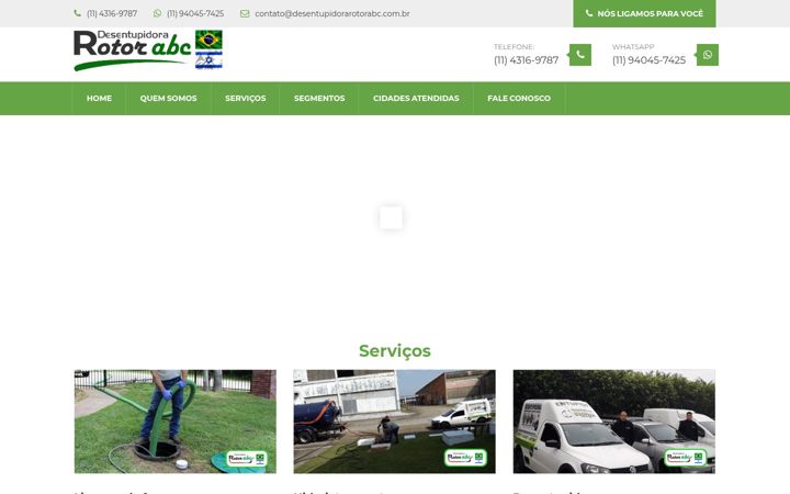 Captura de ecrã de desentupidorarotorabc.com.br
