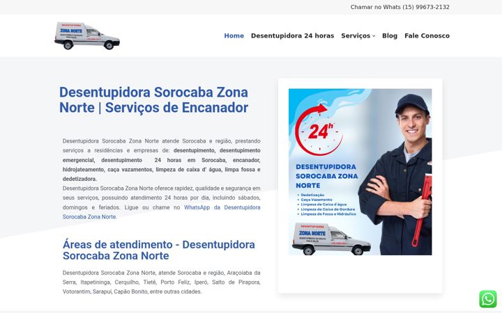 Captura de ecrã de desentupidorasorocabazn.com.br