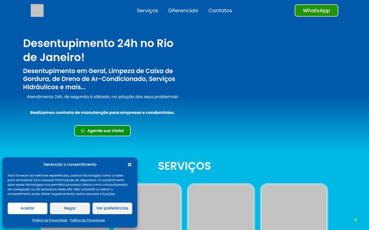 Captura de ecrã de desentupidoratejota.com.br