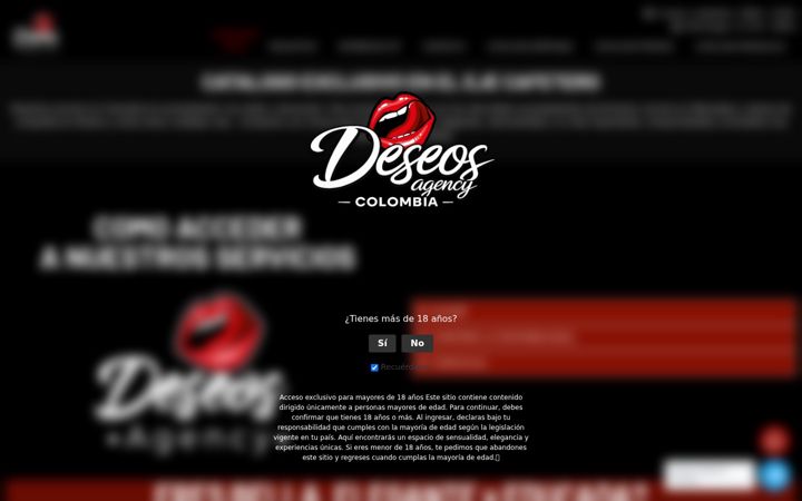 Screenshot of deseoscorts.com