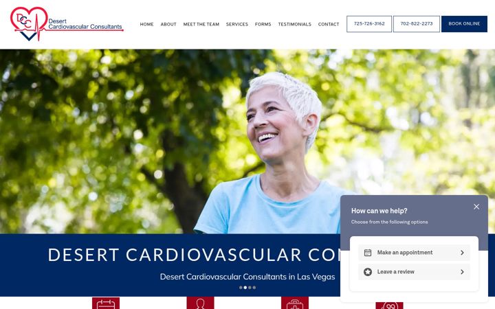 Screenshot of desertcardiovascular.com