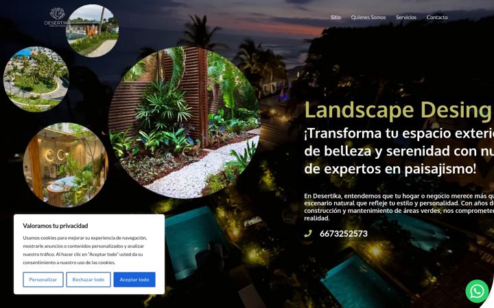 Screenshot of desertikalandscapedesign.com