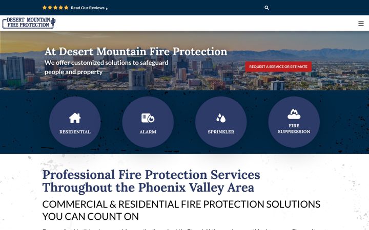Screenshot of desertmountainfire.com
