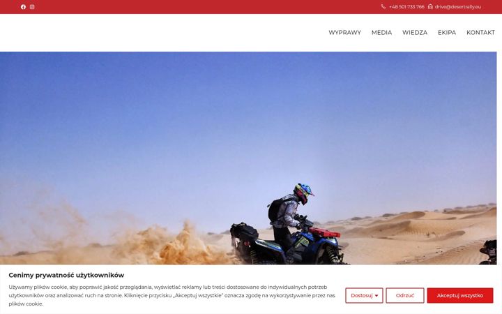 Екранна снимка на desertrally.eu