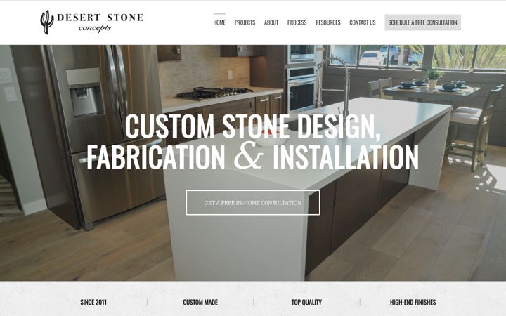 Screenshot of desertstoneconceptsaz.com