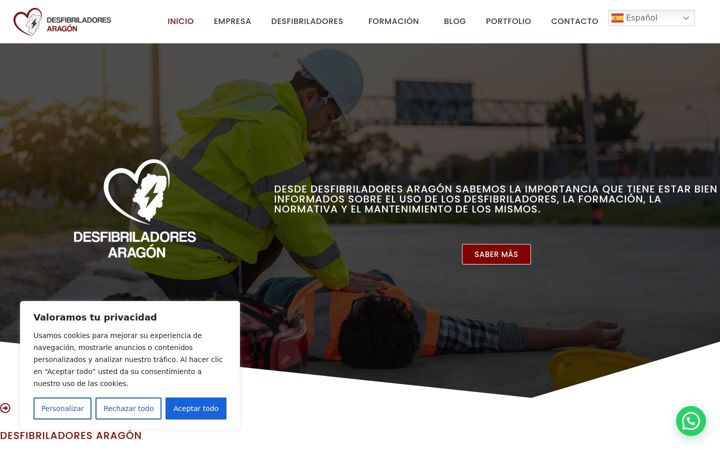 Képernyőkép: desfibriladoresaragon.es