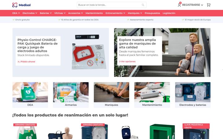 Képernyőkép: desfibriladorshop.es