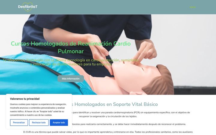 Screenshot of desfibrilat.com