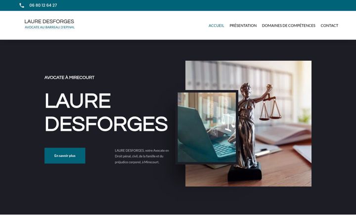 Screenshot of desforgeslaureavocat.fr
